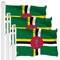 G128 3 Pack: Dominica Dominican Flag | 3x5 Ft | LiteWeave Pro Series Printed 150D Polyester | Country Flag, Indoor/Outdoor, Vibrant Colors, Brass Grommets, Thicker and More Durable Than 100D 75D Poly